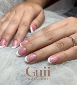 french nail art pink